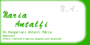 maria antalfi business card